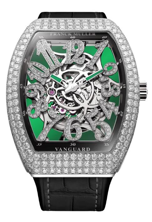 Review Franck Muller Vanguard Dragon Slim Skeleton Replica Watch V 41 S AT SQT D NBR CD DRAGON VR - Click Image to Close